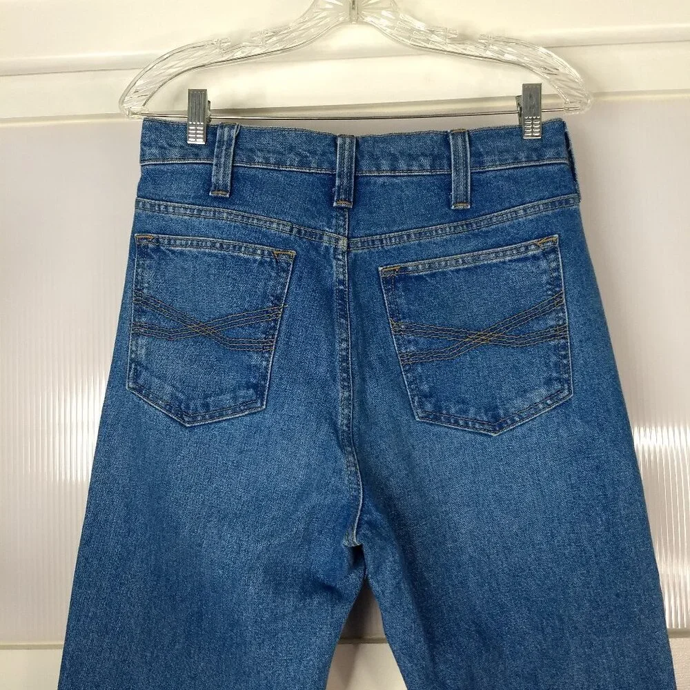 Blue Ranchwear Straight Jeans 32 L x 30 W 100% Cotton Mens Medium Wash 32x30